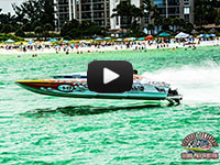 Helicopter Video of the Watt-Ahh Race Boat and its Competitors, 2015 Sarasota Power Boat Grand Prix