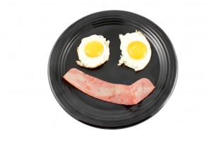 Bacon and eggs smile